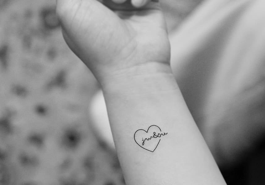 Wrist Heart Tattoo