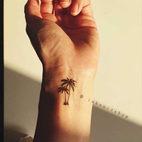 Tiny Palm Tree Temporary Tattoo - Set of 3 – Tatteco