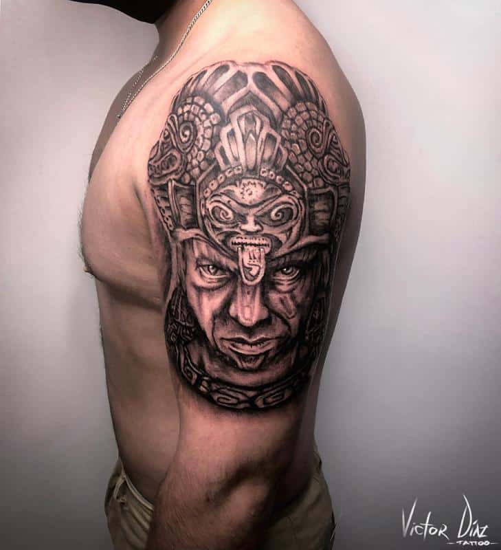 Aztec Bicep Tattoo 3