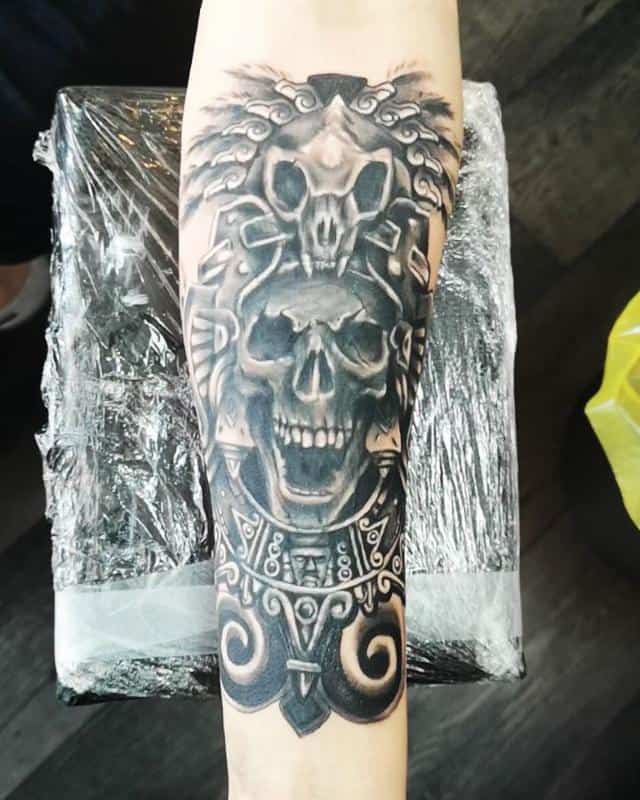 Aztec Skull Tattoo 1