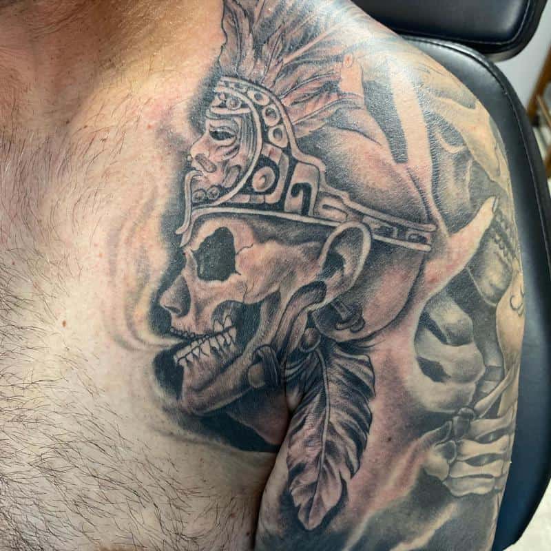 Aztec Skull Tattoo 3