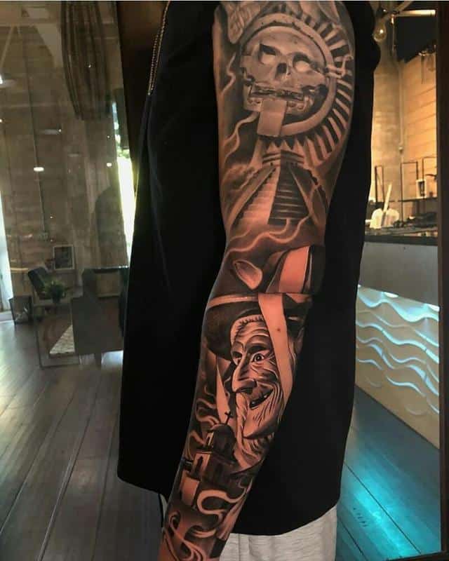 Aztec Sleeve Tattoo 2