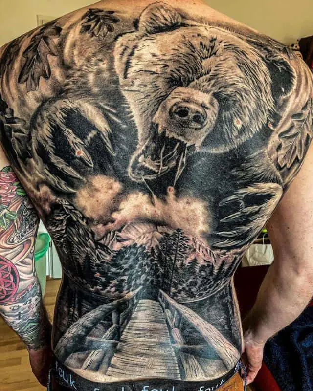 Bear Back Tattoo 1