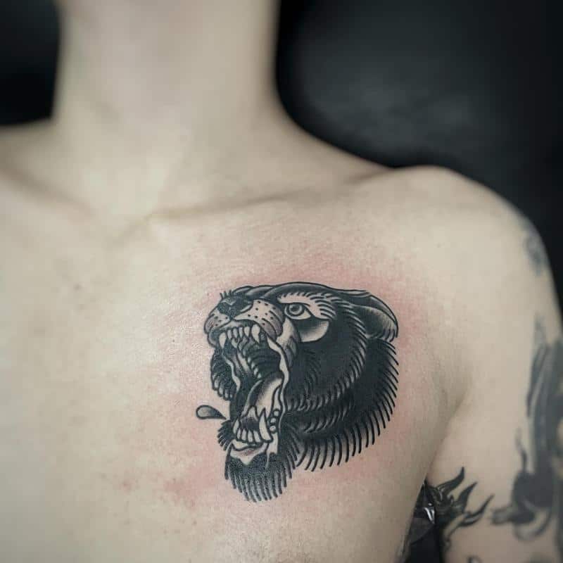 Bear Chest Tattoo 3