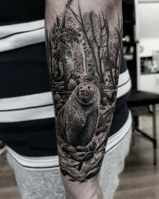 Bear Tattoo Sleeve 1
