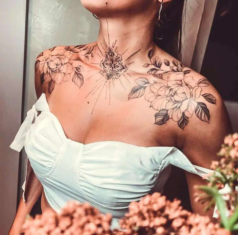 70+ Flower Tattoo on Shoulder Ideas (And The Meanings Behind Them) - Saved Tattoo