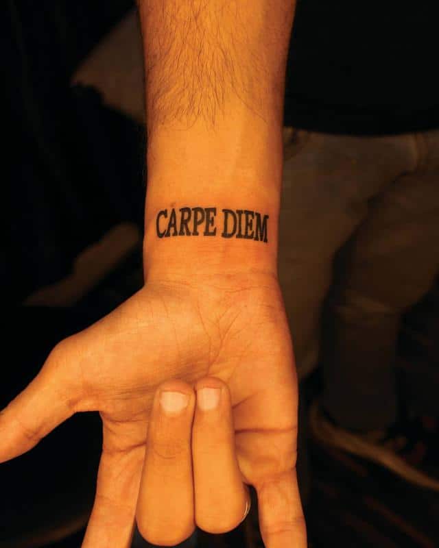 Carpe Diem Wrist Tattoo 2
