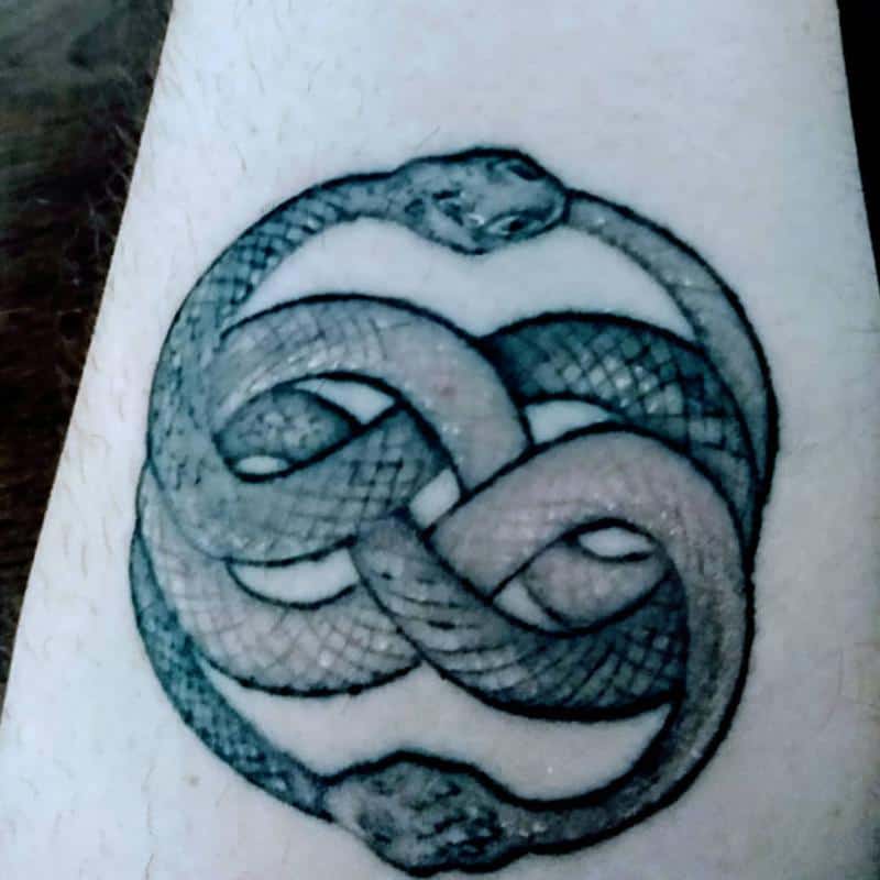 Celtic ouroboros tattoo 1