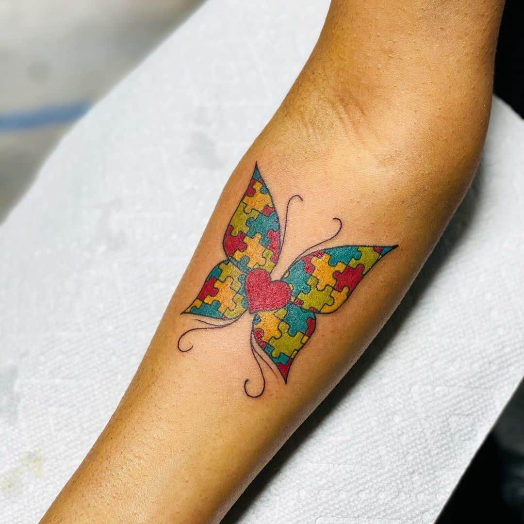 Cute Butterfly Autism Tattoo 