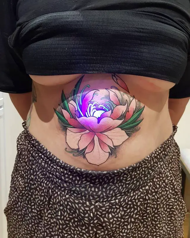 Flowers Glow In The Dark Tattoo 3