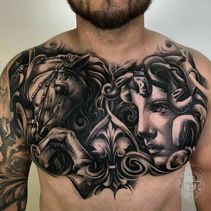Full chest tattoo 2