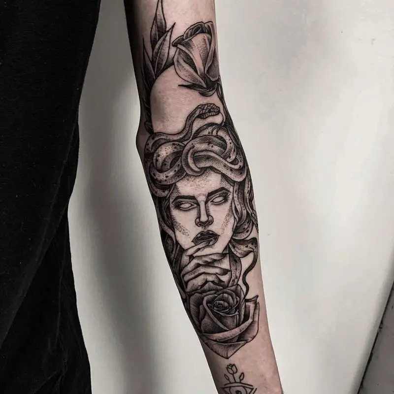 Half Sleeve Medusa Tattoo 3