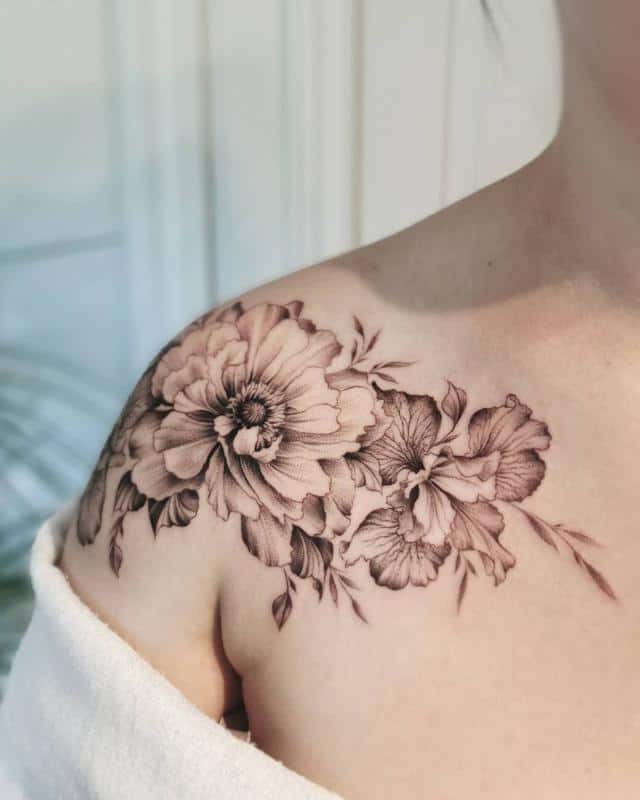 Iris Tattoo on Shoulder 3