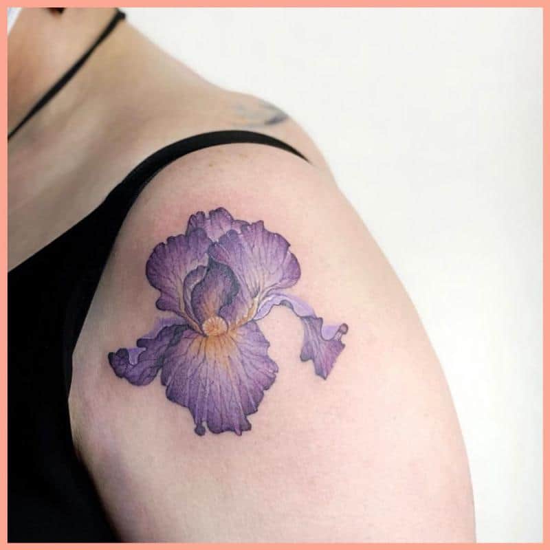 Iris Tattoo on Shoulder 4