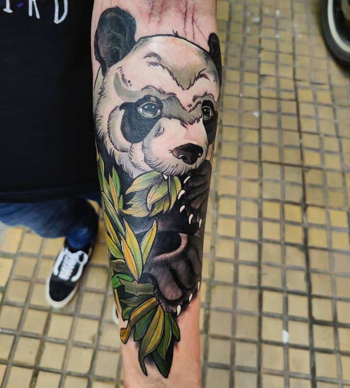 Richard hit each and every detail on this grizzly bear with landscape  forearm wrap before lockdown  we hope to be able to tattoo you all again  very soon   By