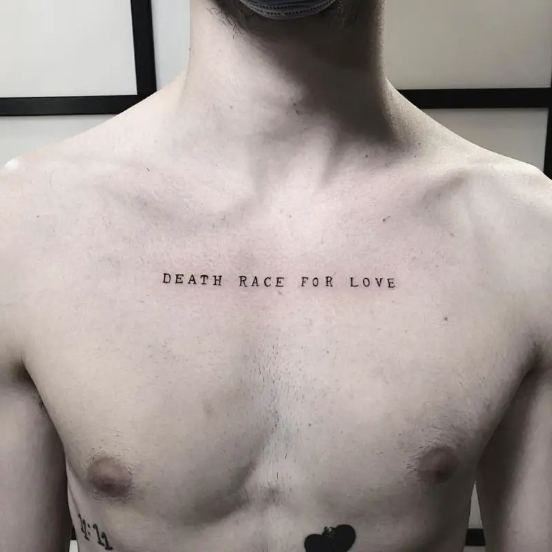 Quote chest tattoo 3