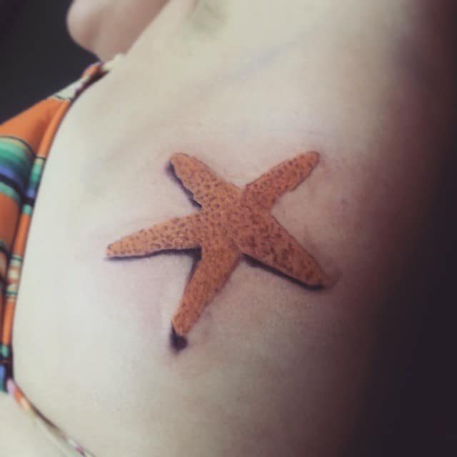 Realistic Starfish Tattoos 2