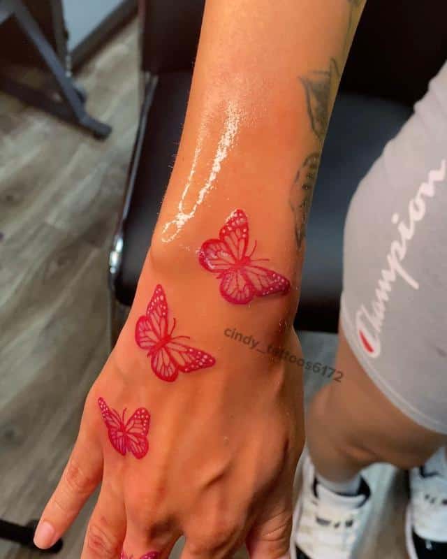 Red Butterfly Tattoo 2
