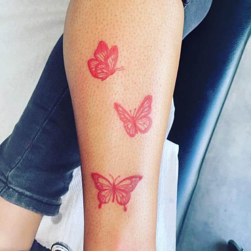 Tattoo uploaded by jakkichantattoos  Red butterfly  Tattoodo
