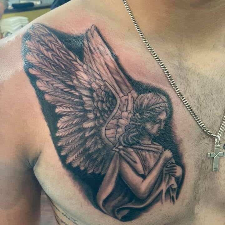 Religious chest tattoo 4