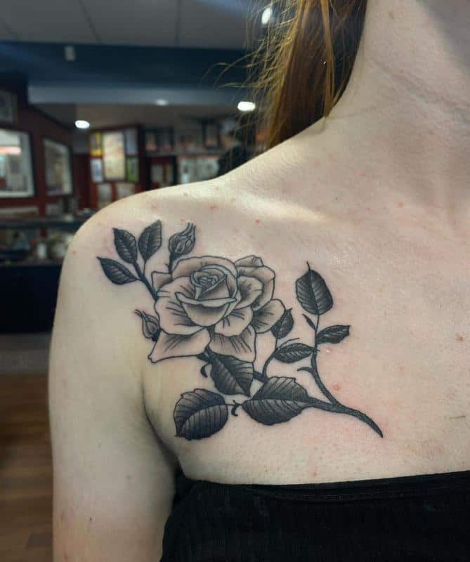 Rose Tattoo on Shoulder 2