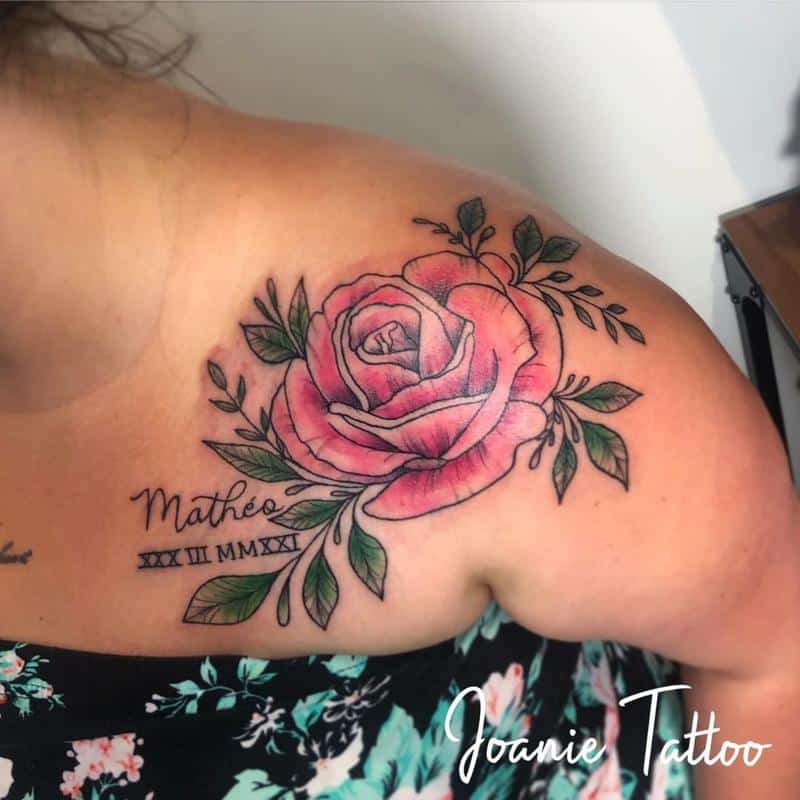 Rose Tattoo on Shoulder 5