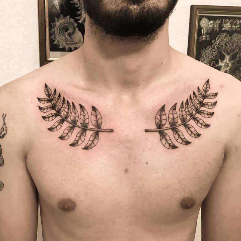 Simple chest tattoo 3