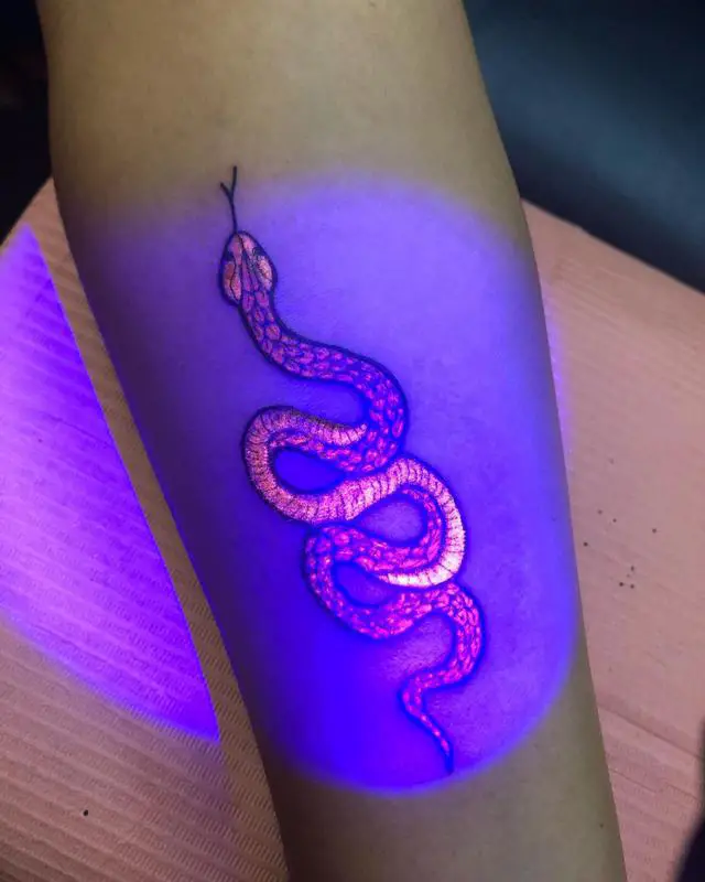 Snake Glow In The Dark Tattoo 2