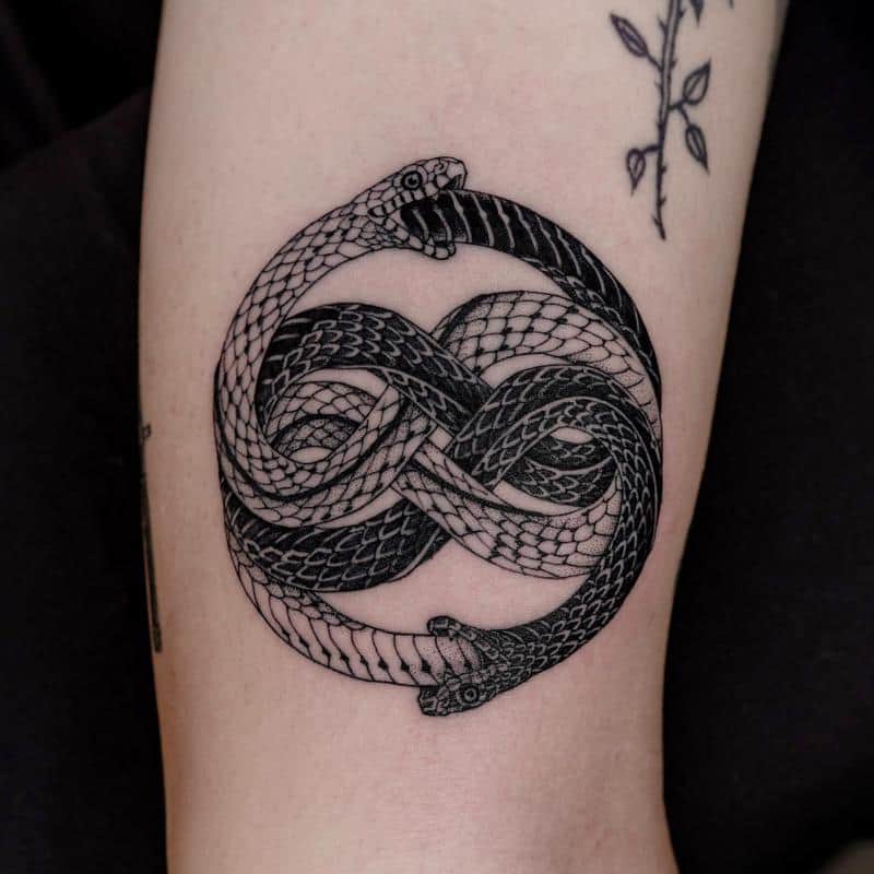 Snake ouroboros tattoo 2
