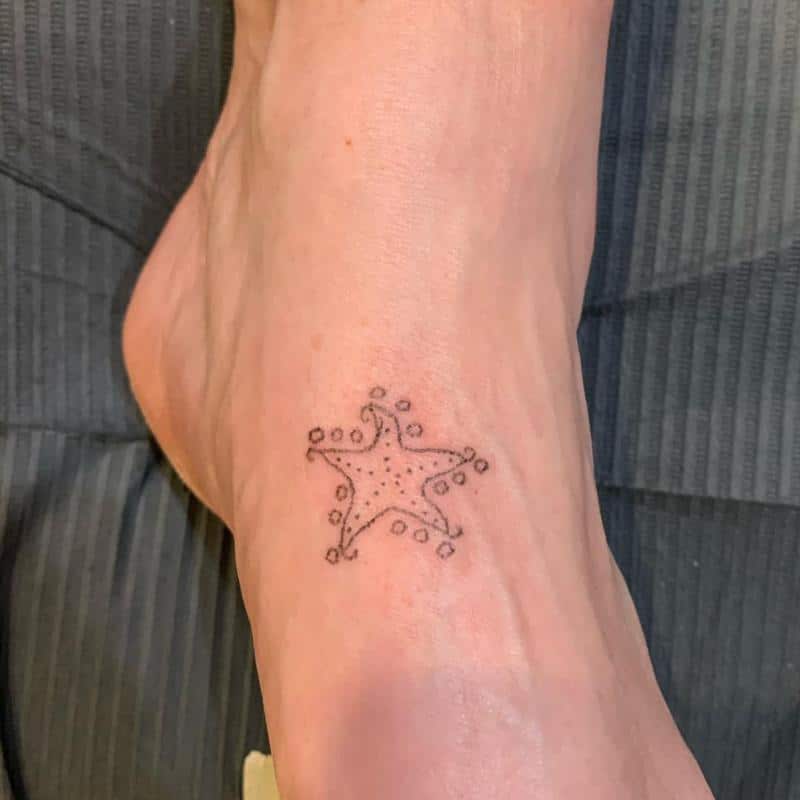 Starfish Tattoos On The Feet