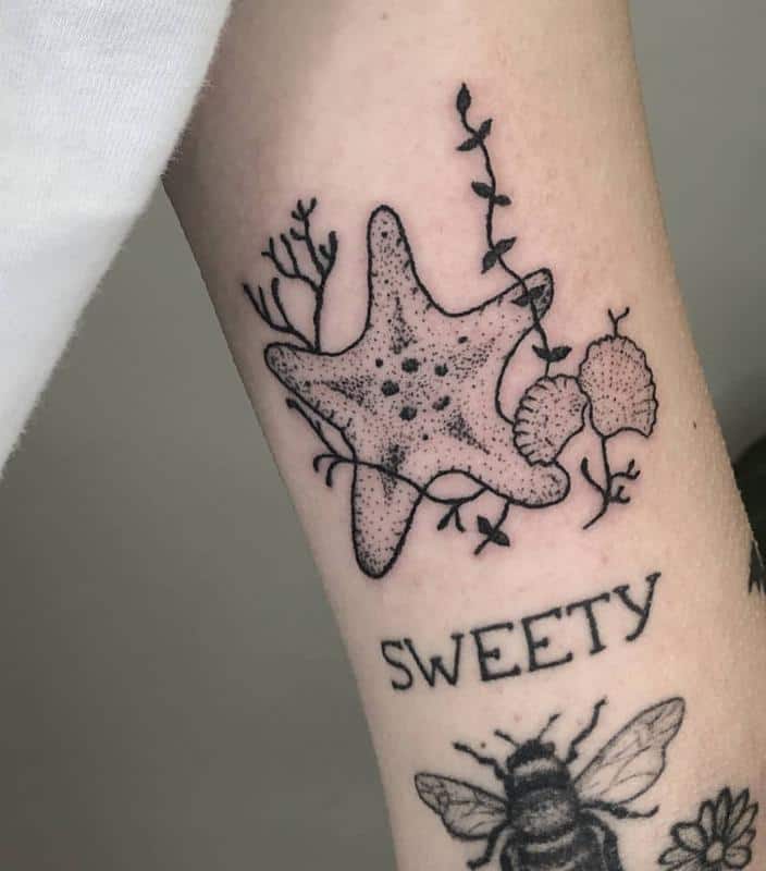 Starfish Tattoos With Wordings 2