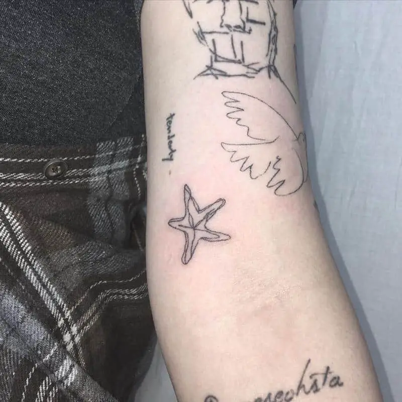 Starfish Tattoos With Wordings 3