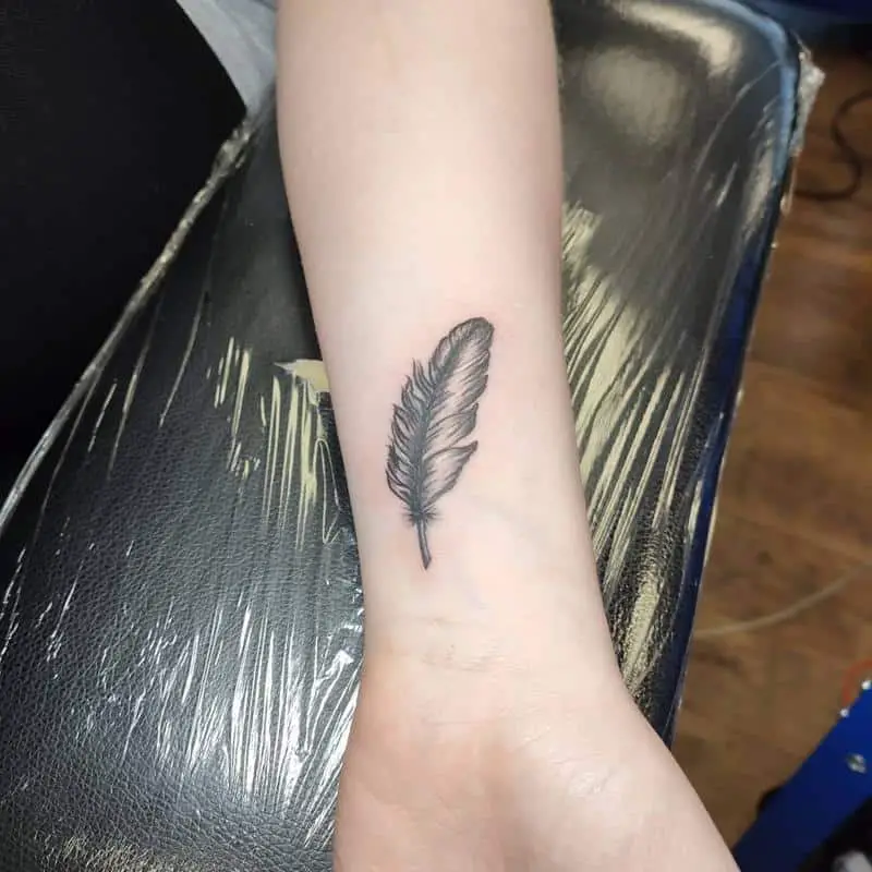The Feather Wrist Tattoo 2