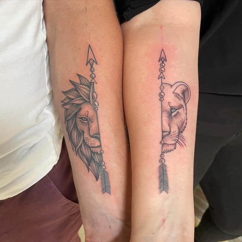 Couple Tattoo  Lion and Lioness  Relic Tattoos by Akhil  Facebook
