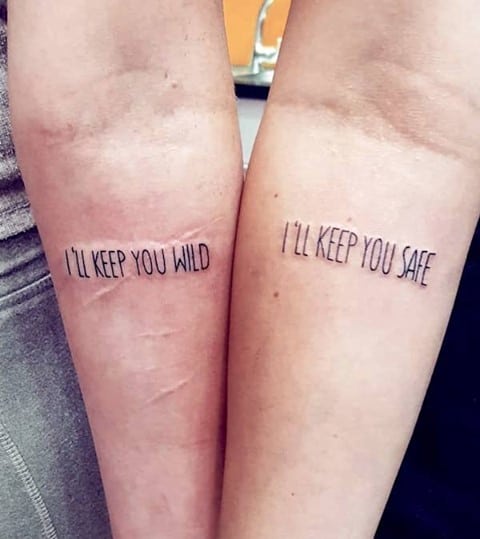 70+ Lovely Matching Tattoos | Art and Design