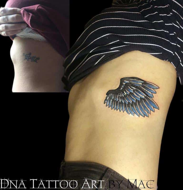 Wing Cover Up Tattoos 3
