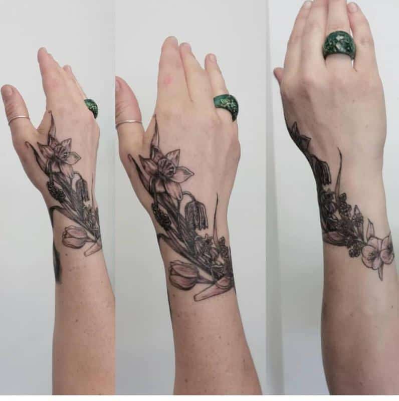Wrist and Hand Tattoo 1