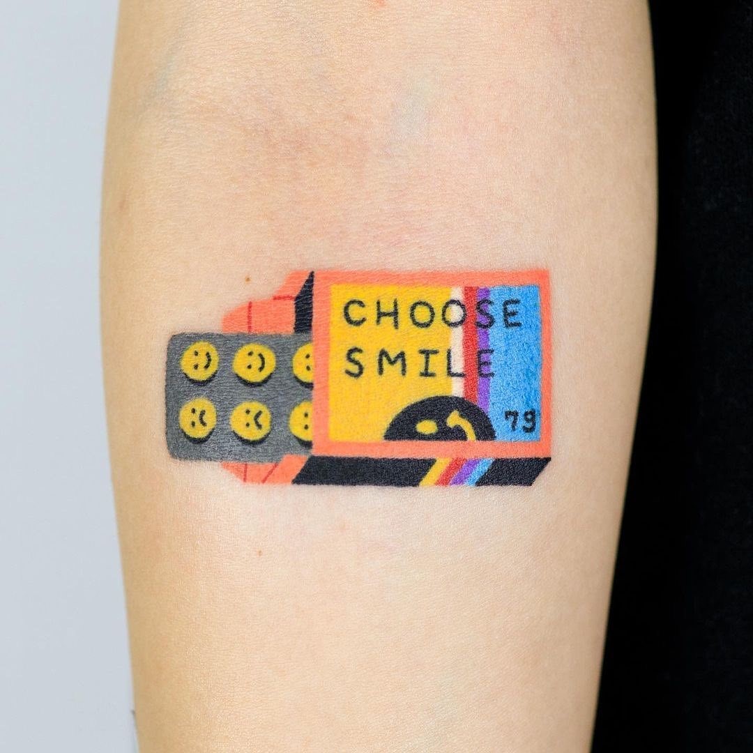 Choose Smile Tattoo Designs 