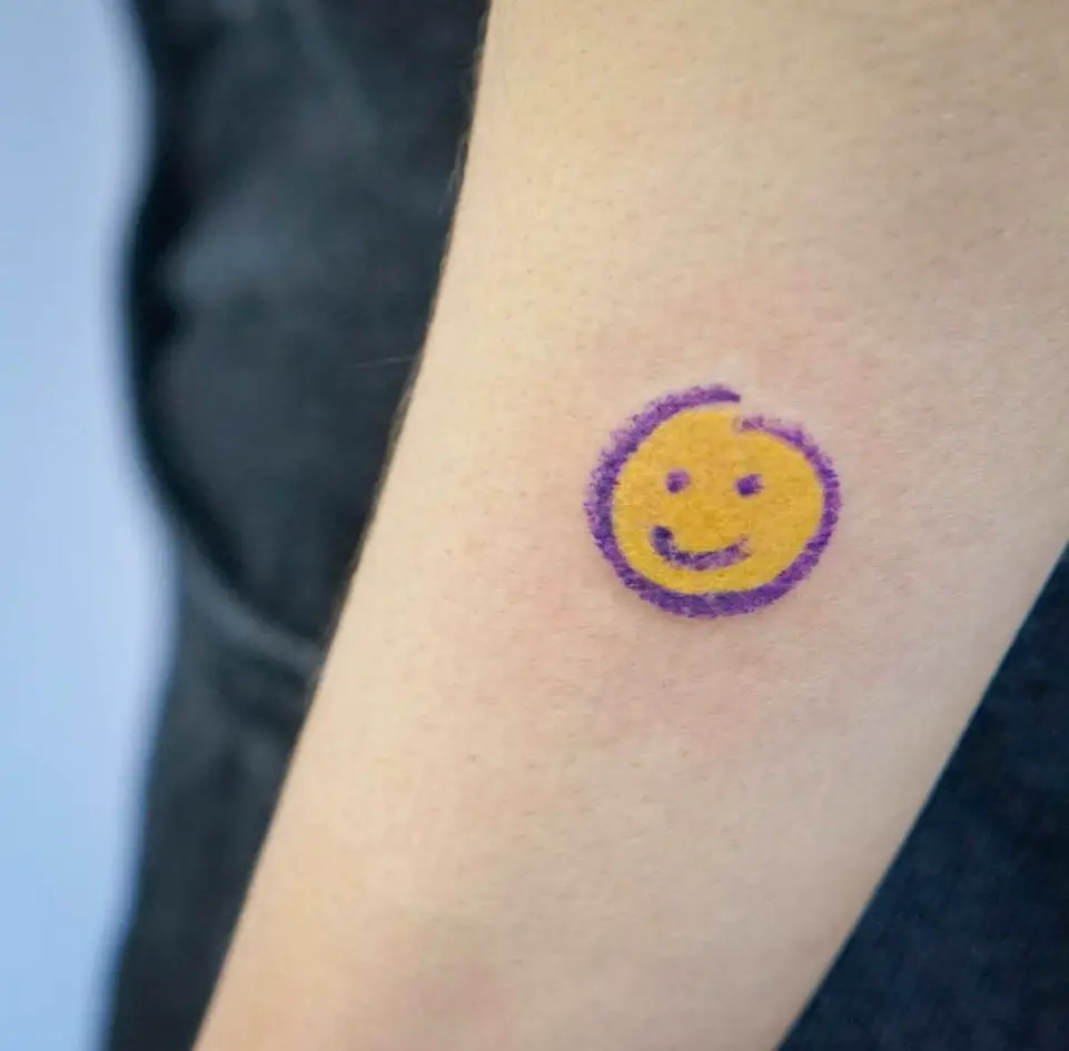 Colorful Smile Tattoo Images 
