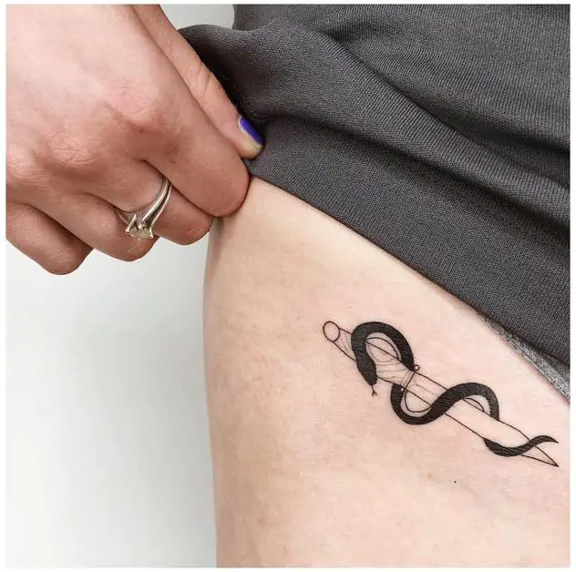 Snake And Dagger Tattoo Meaning – Inspirational Design Ideas - Psycho Tats