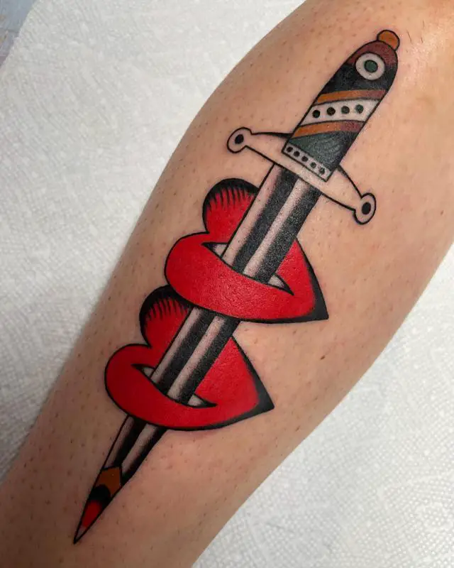Dagger Tattoo That Show Courage and Bravery 3