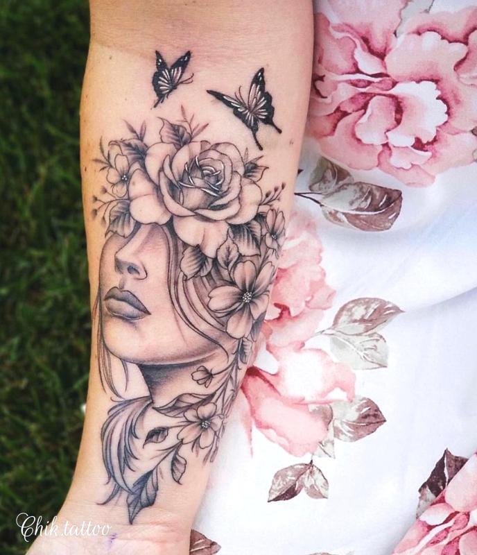 Floral Tattoo For Girls 1