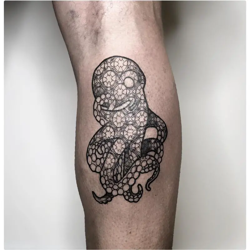 Geometric Octopus Tattoo 2