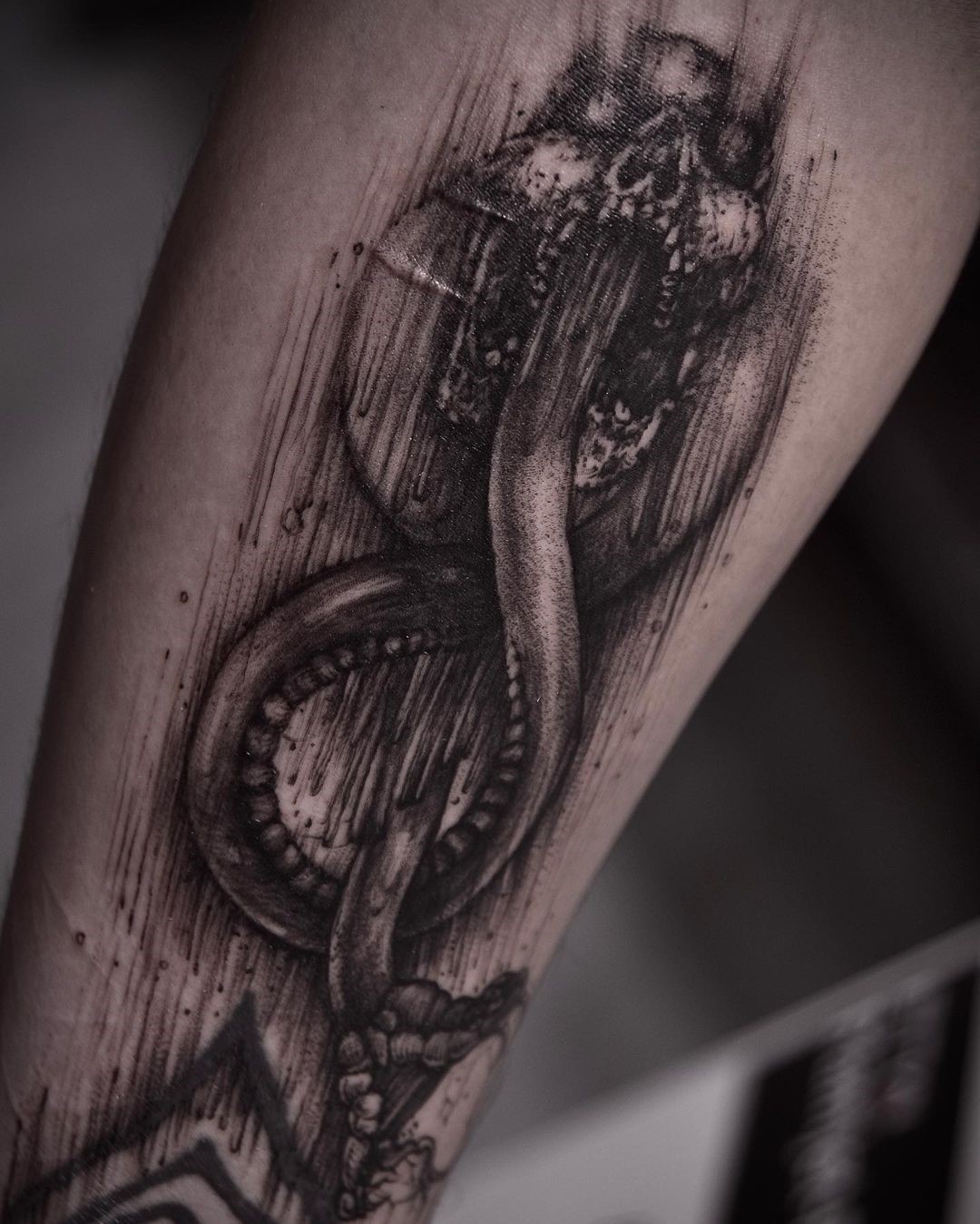 Gorgeous & Shaded Death Eater Tattoo