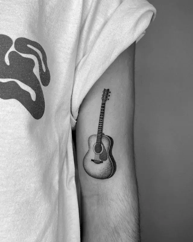Guitar Tattoo Metal Prints for Sale  Redbubble