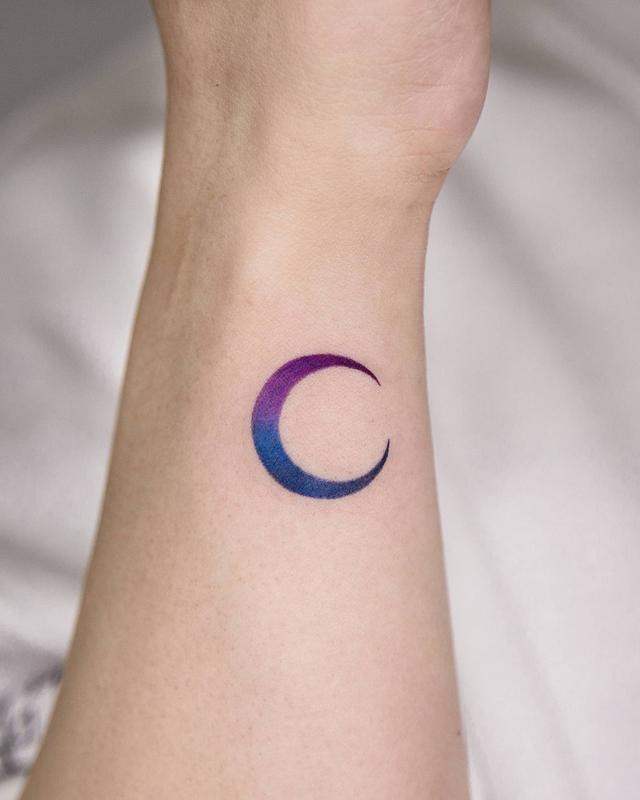 Half Moon/Crescent Moon Tattoo 2