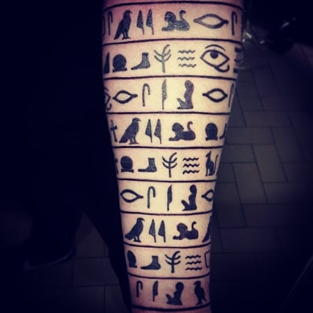 Hieroglyphs Tattoo 6