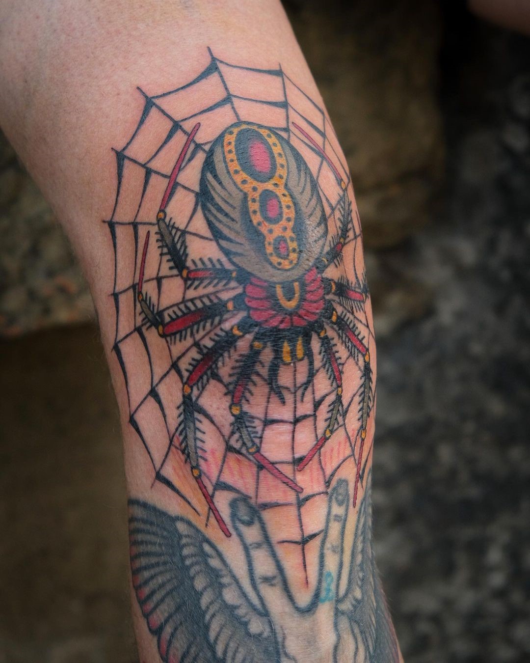 Loud & Colorful Spider Tattoo 