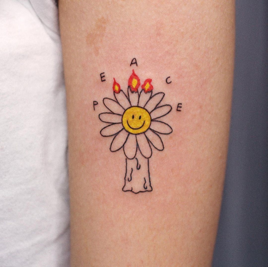 Peace Inspired Smile Tattoo Ink 