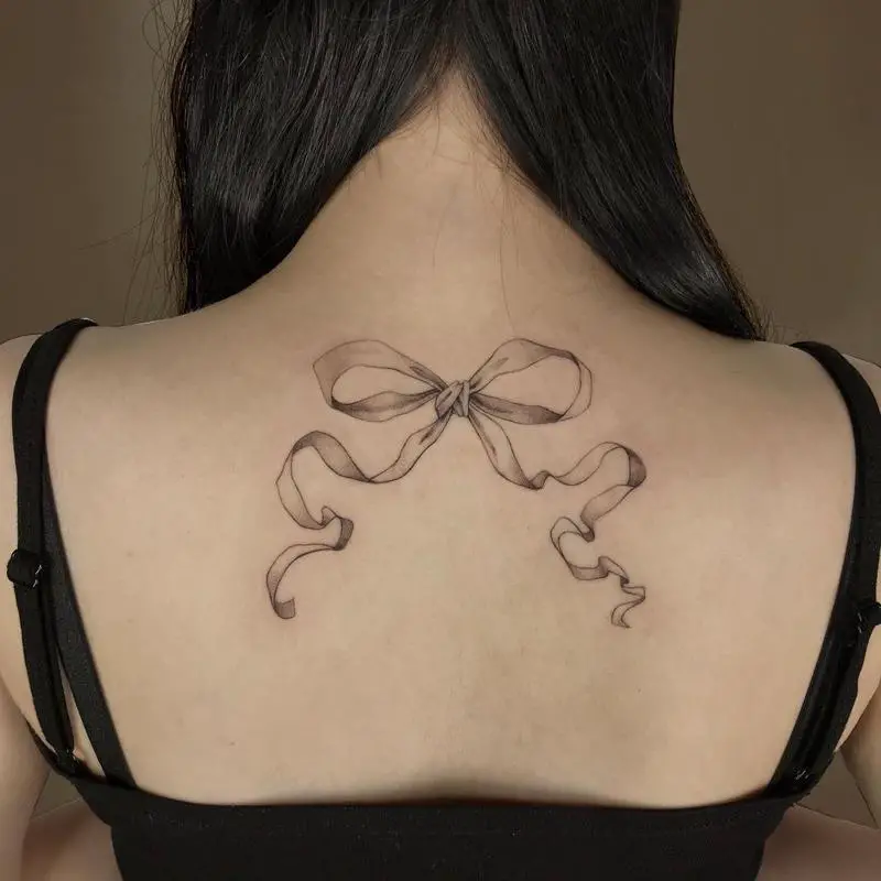 Ribbon Tattoo For Girls 1
